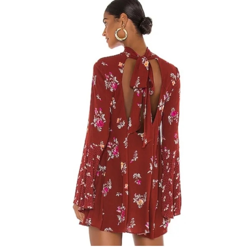 Floral Burgundy Dress